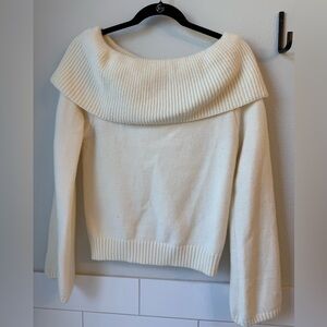 SHEIN Cream Off-Shoulder Sweater